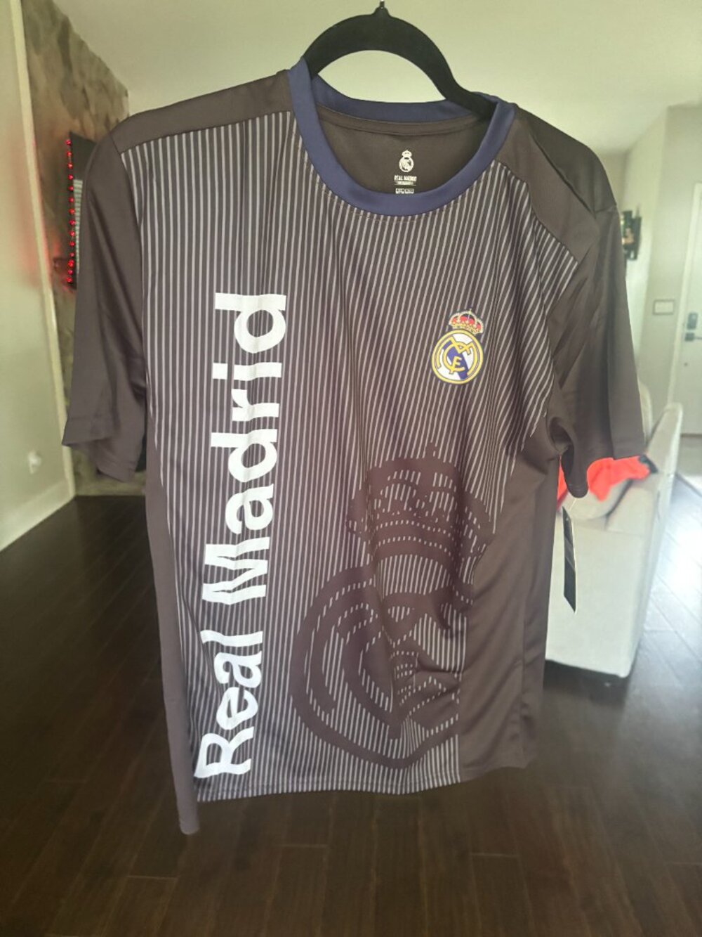 Adidas Real Madrid Black Prematch Soccer Jersey Size M NWT